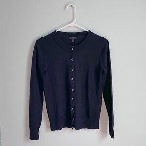 J. Crew Black Crew Neck Cardigan